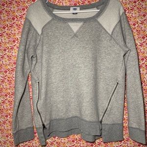 Old navy gray zipper sweater pullover comfy light